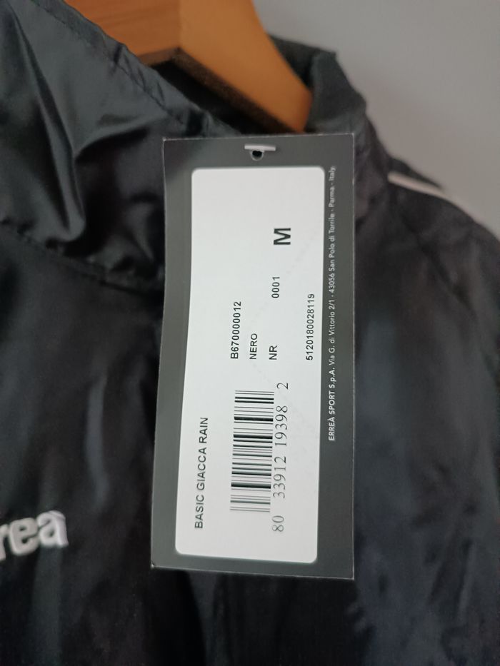 Coupe-vent veste de pluie Erreà neuf avec étiquette – capuche & cordon taille m - photo numéro 4