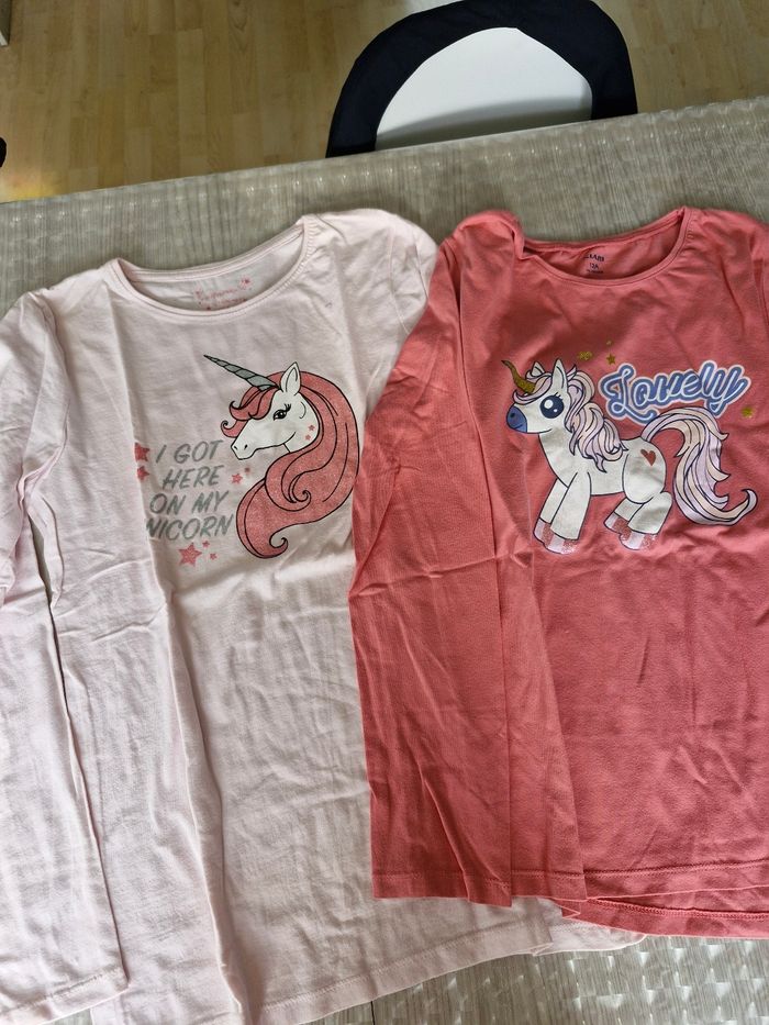 2 T-shirt manche longue fille