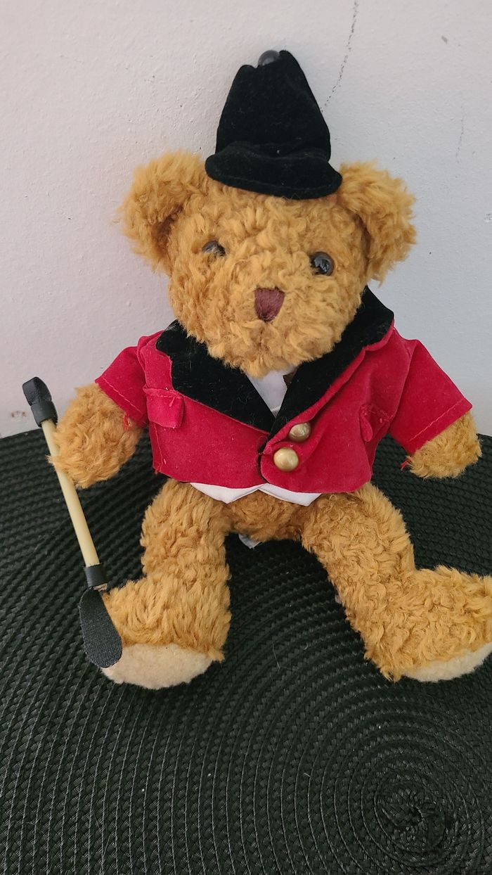 OURS DOUDOU TEDDY BEAR COLLECTION VESTE ROUGE - photo numéro 3