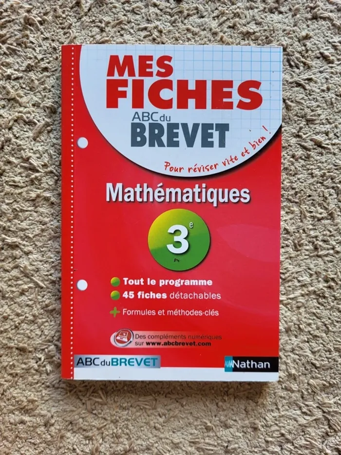 Mes fiches ABC du brevet Neuf - Mathématiques- Nathan