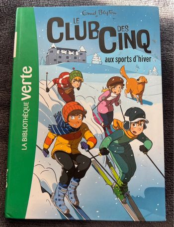 Livre le club des cinq aux sports d’hiver excellent état