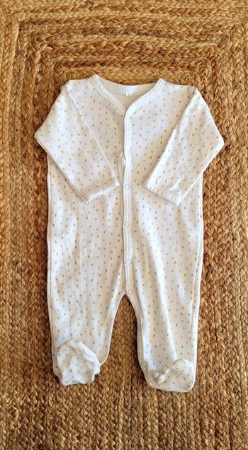Jolie combinaison Body Grenouillère blanche à pois colorés 6mois