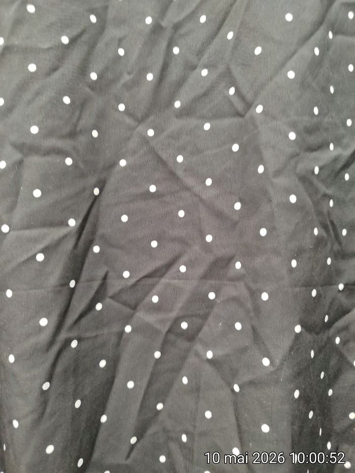 Top Fluide Noir à Pois Blancs – Janina (4XL) 52/54 - photo numéro 3