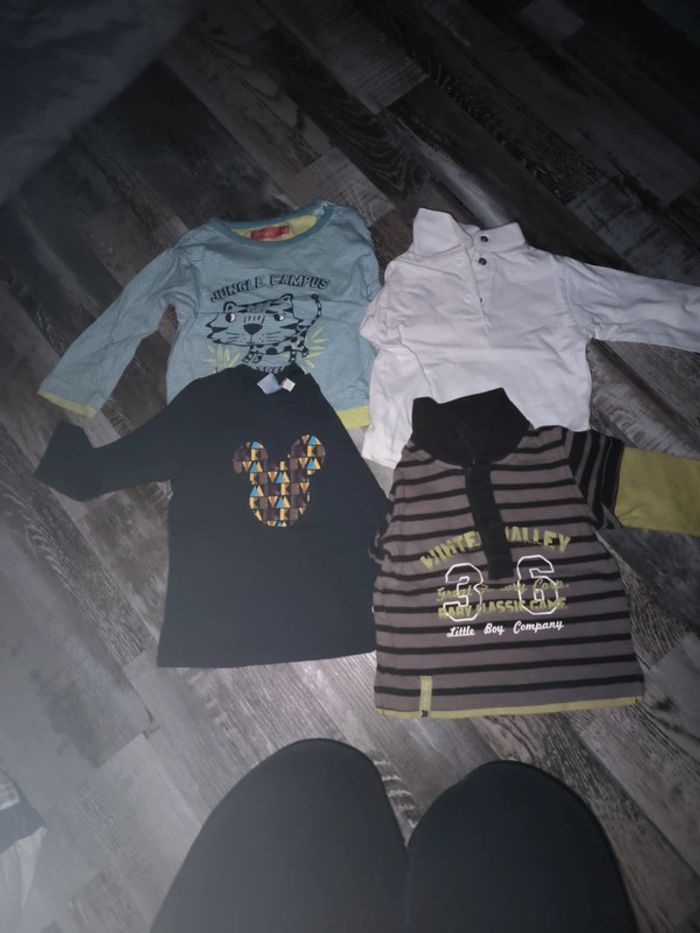 4 tee shirts manches longues 6 mois