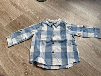 Chemise à carreaux bleue