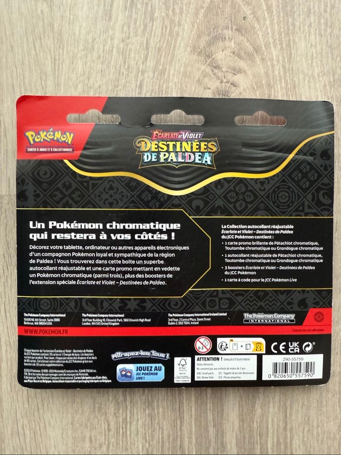 Tripack Pokémon Destinées de Paldéa Toutombe - photo numéro 2