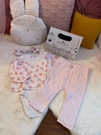 Ensemble fleuris rose