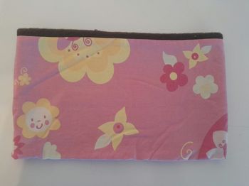 Tour de coup snood 2-3ans fille marron et rose fleurs