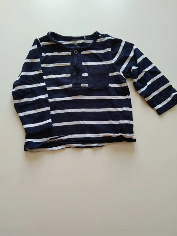 tee shirt marinière orchestra garcon 12 mois
