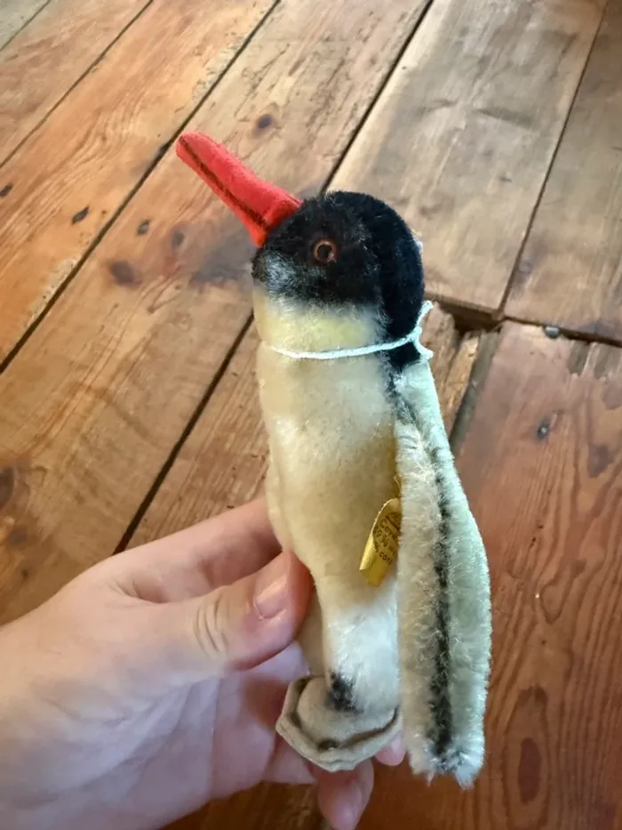Peluche ancienne rigide Steiff manchot pingouin papou Peggy Pinguin 10cm antarctique - photo numéro 3