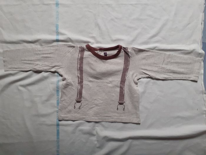 Sweet beige motif bretelles marrons