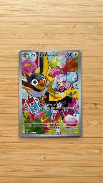 Carte pokémon me2.5 héros transcendants Zapétrel de Mashynn AR 231/217 Mint FR sortie de booster sleeves toploader