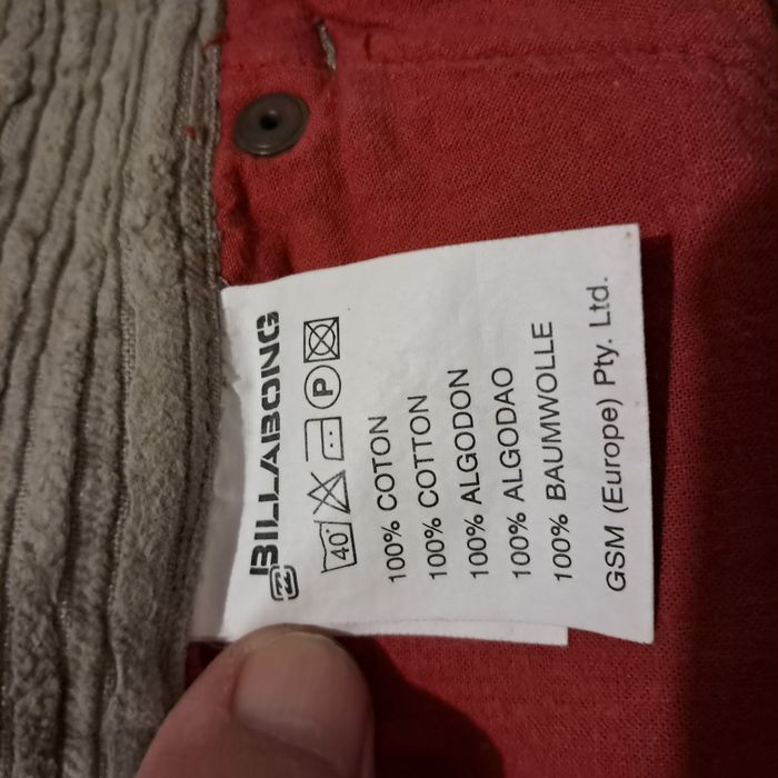 Bermuda velours côtelé coton Billabong Size 28 vintage - photo numéro 8