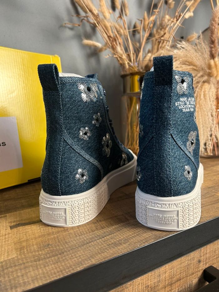 Baskets Montantes Marc Jacobs bleu jeans 39 neuves - photo numéro 3