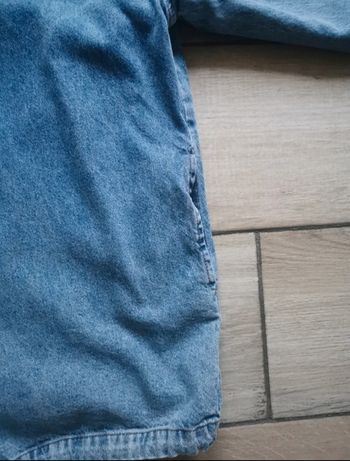 Veste en jean coton avec fourrure