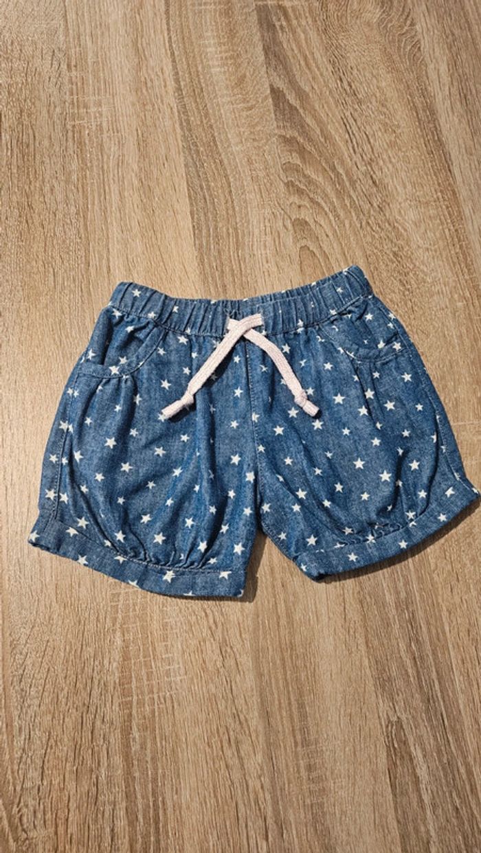 Short jeans étoiles léger 2/3ans