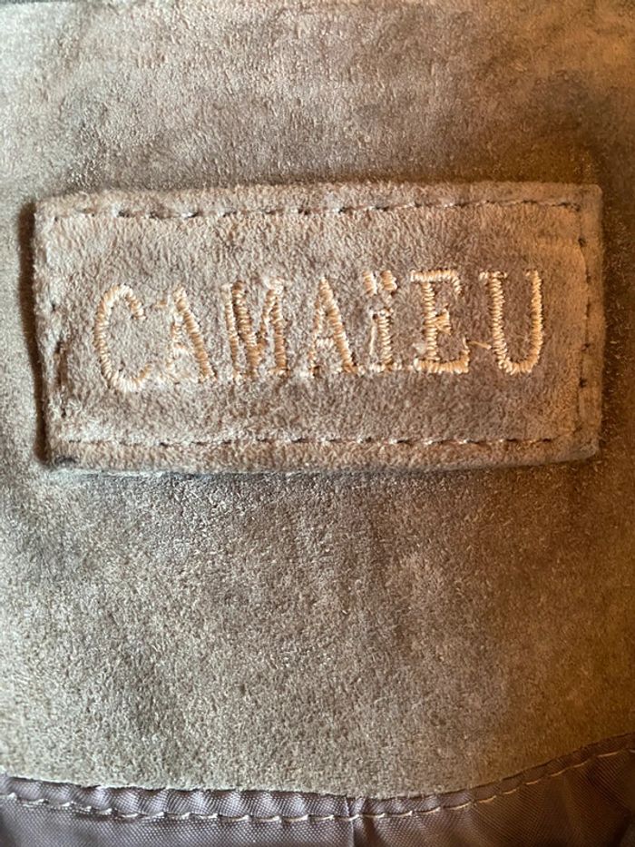 Trench en cuir nubuck Camaïeu - photo numéro 3