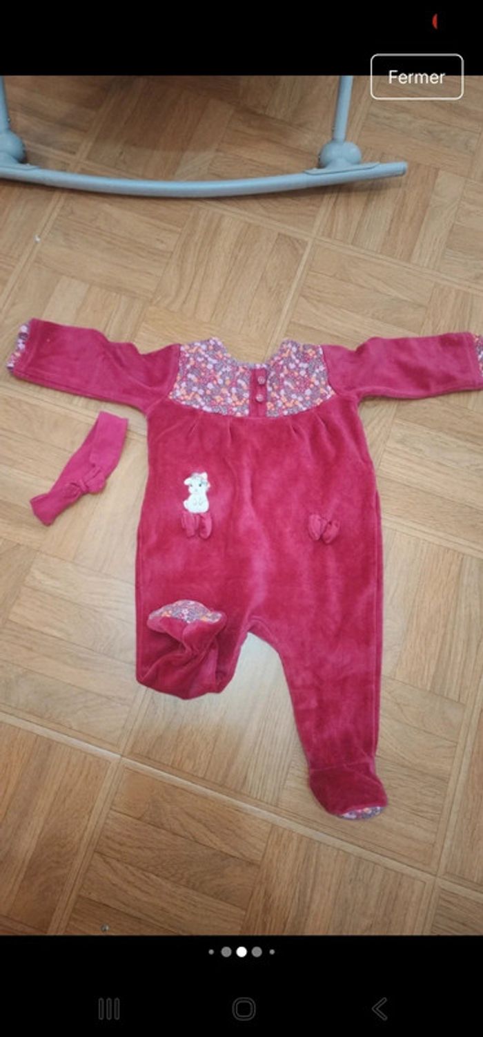Pyjama fleuri rose - photo numéro 3