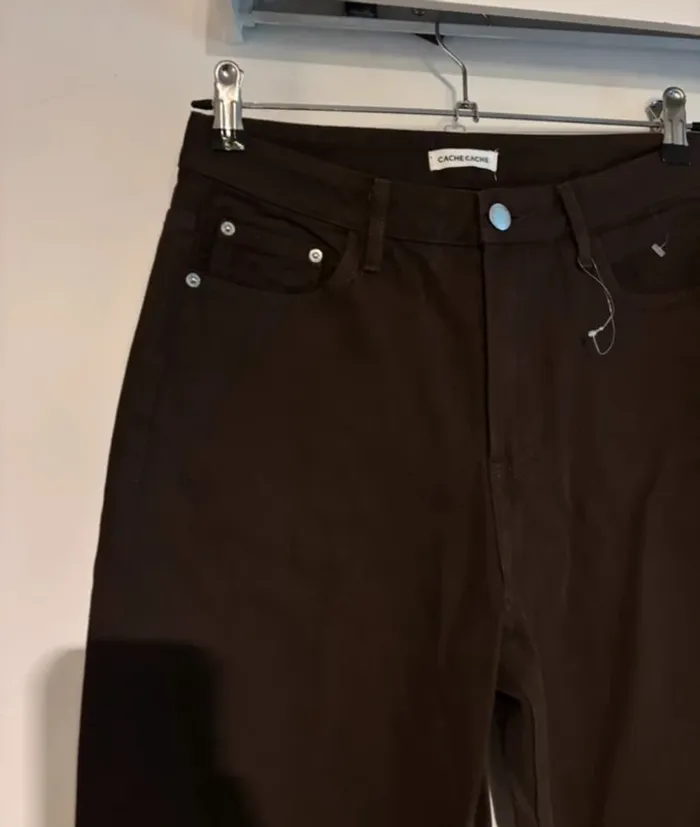Pantalon droit Cache Cache marron – Taille 36 – Neuf - photo numéro 3