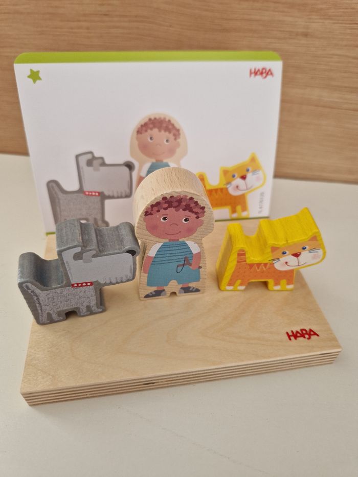 Jeu à empiler 3D À la ferme en bois par Haba - photo numéro 7