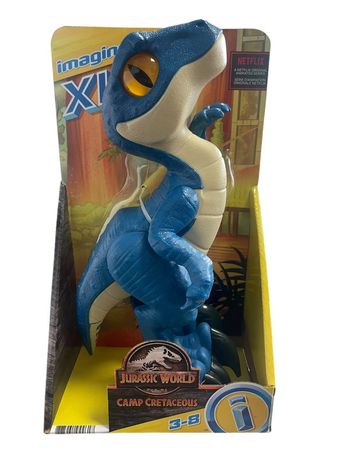 Figurine Jurassic World Raptor Imaginext Xl Fisher-Price Mattel neuf