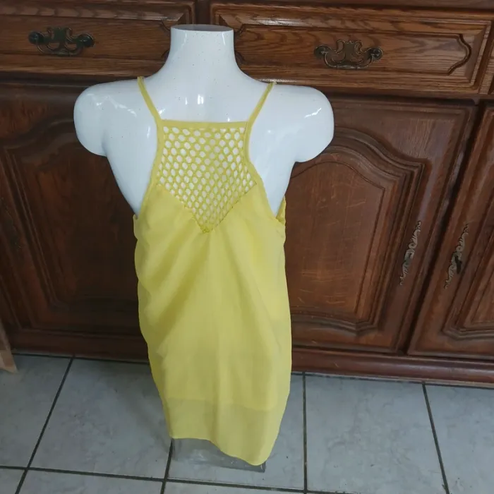 Top long jaune taille unique - photo numéro 3
