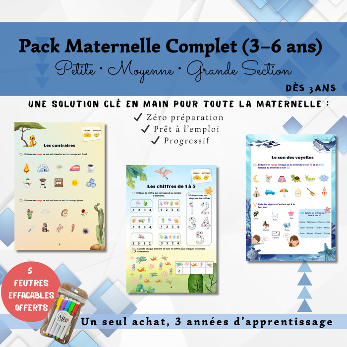 Pack Maternelle 3–6 ans – Tous les niveaux en un seul achat - photo numéro 2