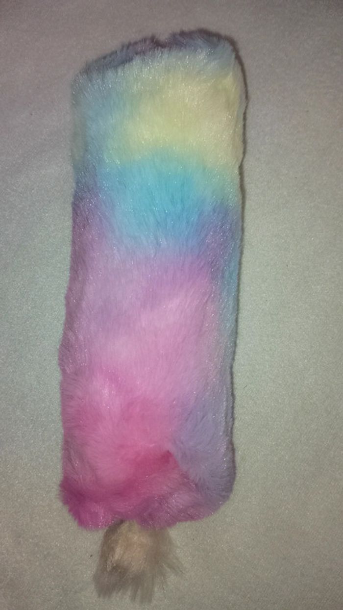 Trousse douce rainbow pompon rose - photo numéro 5