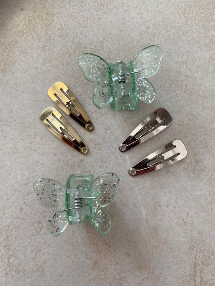 Lot de barrette pince papillon fille - photo numéro 5