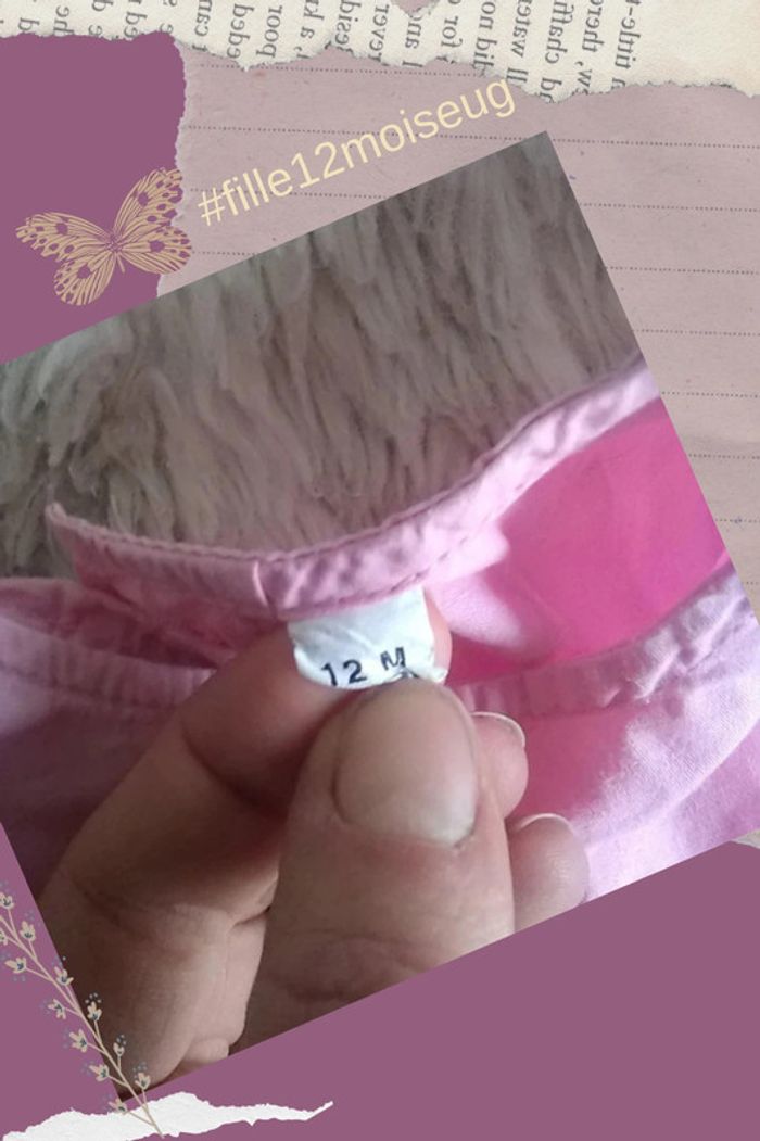 Robe été avec un papillon 🦋 12 mois - photo numéro 3