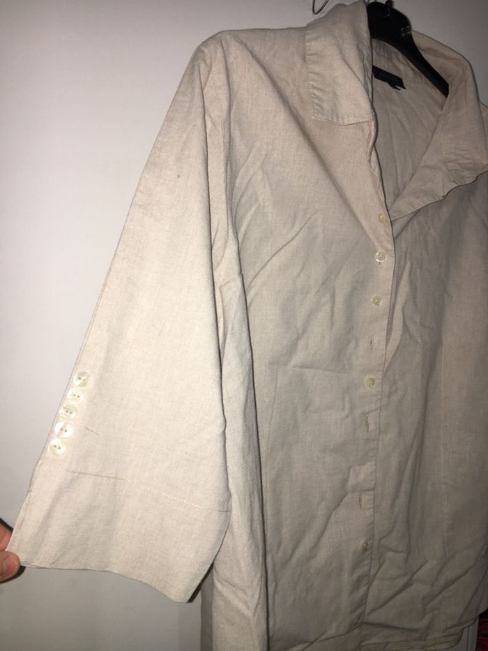🌺 chemise femme beige 50/52 - photo numéro 2