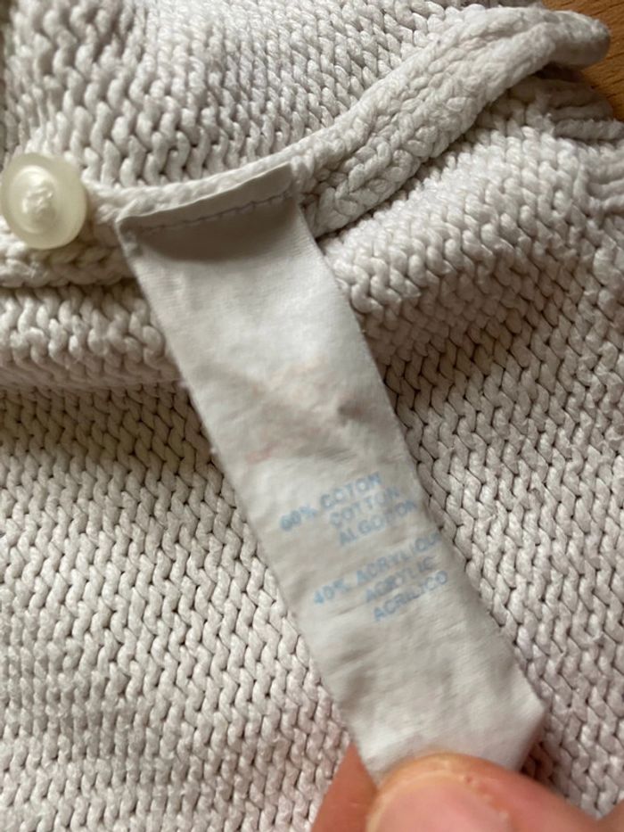 Beau gilet blanc ML Sergent Major T. 9 mois/71 cm garçon - photo numéro 7