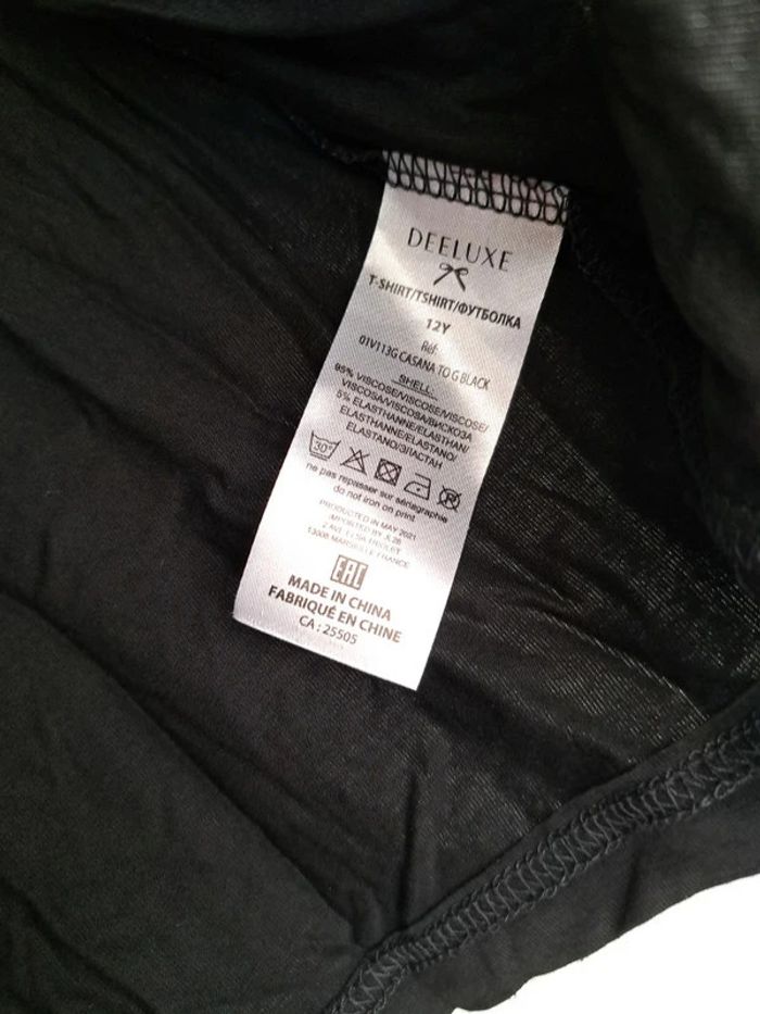 T-shirt noir manches longue Deeluxe - photo numéro 8