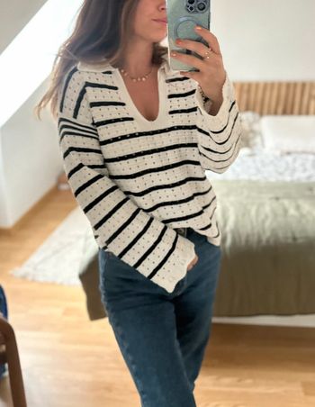 Maille PROMOD marinière style crochet 🖤