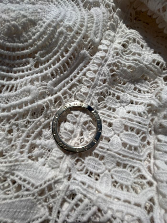 Anneau de Porte clef en argent clip blue