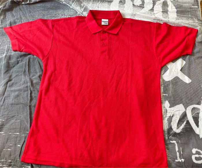 Polo rouge jerzees taille L neuf - photo numéro 2