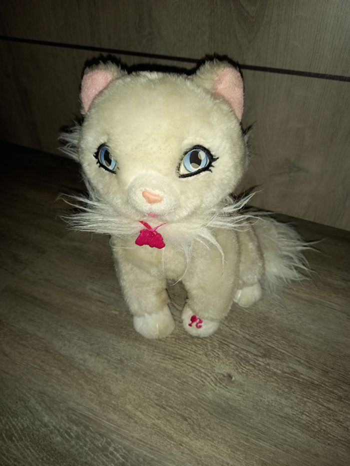 peluche sonore chat barbie miaule et ronronne mattel