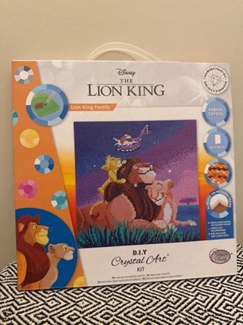 Crystal Art - Kit créatif à diamanter Disney Le Roi Lion Dès 6 ans