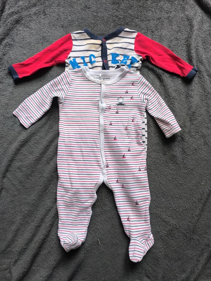 Lot de 2 pyjamas légers à rayures