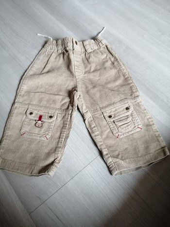 Pantalon en velours beige 12 mois