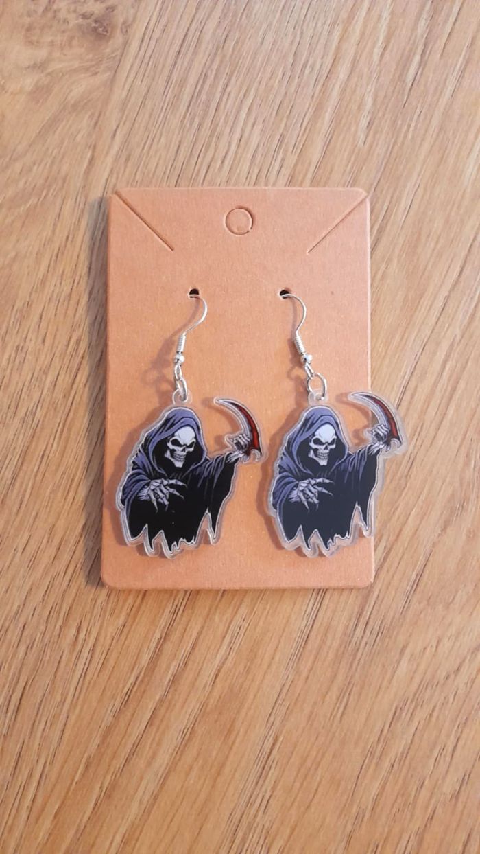 Boucle d'oreilles Halloween La Faucheuse - photo numéro 2