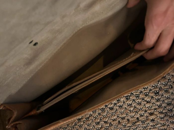 Cartable vintage en cuir naturel - photo numéro 6