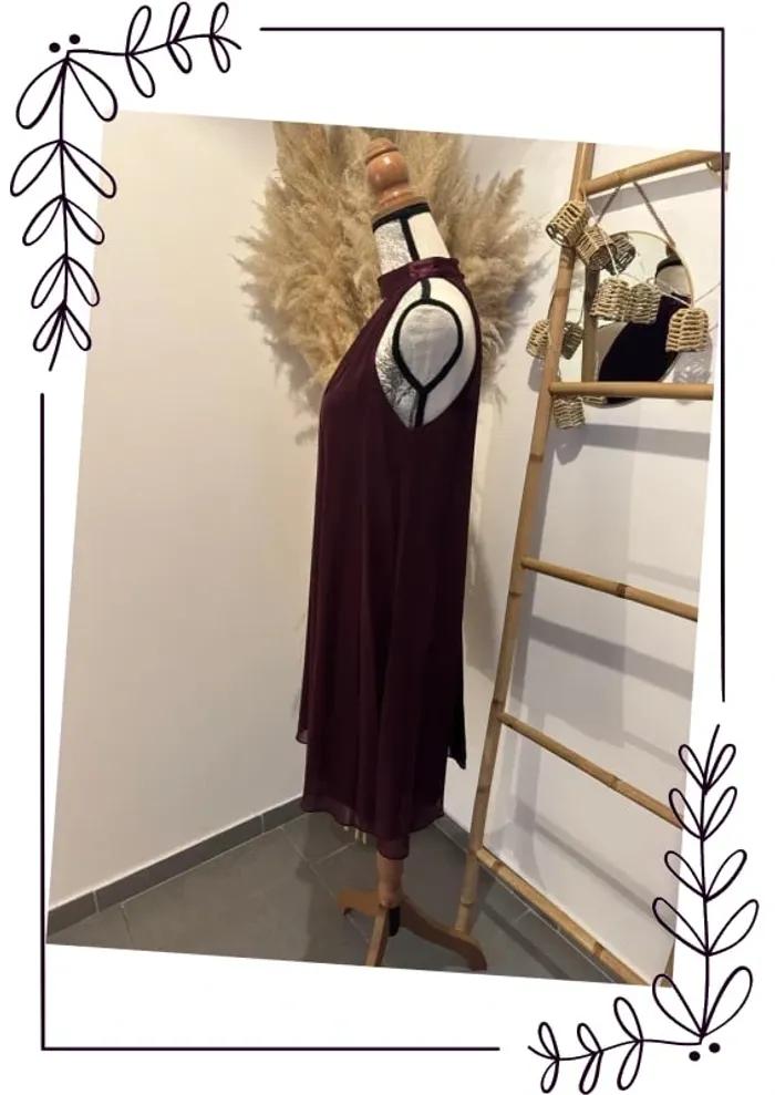 Robe chic prune fluide - photo numéro 3