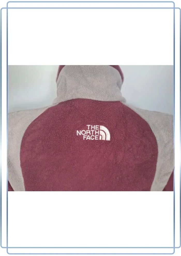 Veste polaire full zip the north face femme / taille S / gris et bordeaux / logo brodé - photo numéro 8