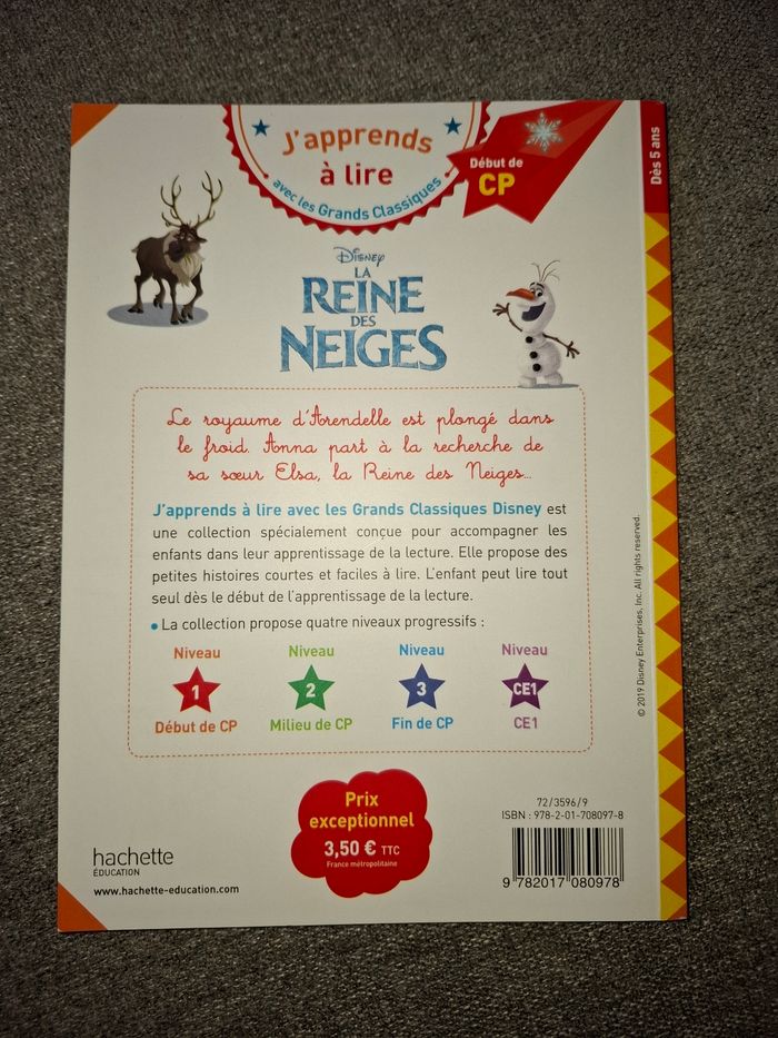 Lot de 2 livres Disney J'apprends à lire : La reine des neiges et La petite sirène - photo numéro 7