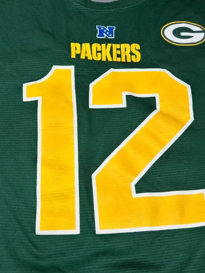 Maillot NFL Green Bay Packers Aaron Rodgers #12 Réversible - Taille M (73x48cm) - photo numéro 6