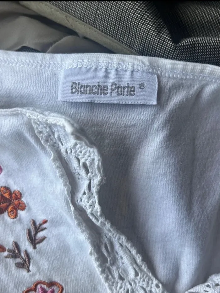 Blouse blanche brodée chic – Blancheporte – taille 38/40 - photo numéro 4