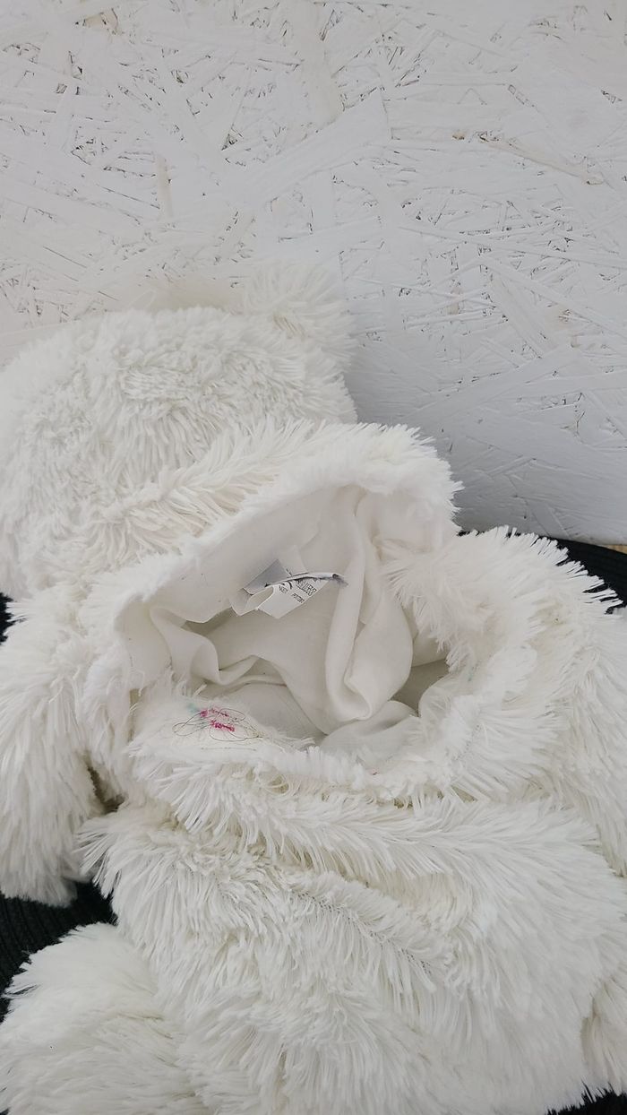 Peluche ours ETAM range pyjama bouillotte blanc - photo numéro 2