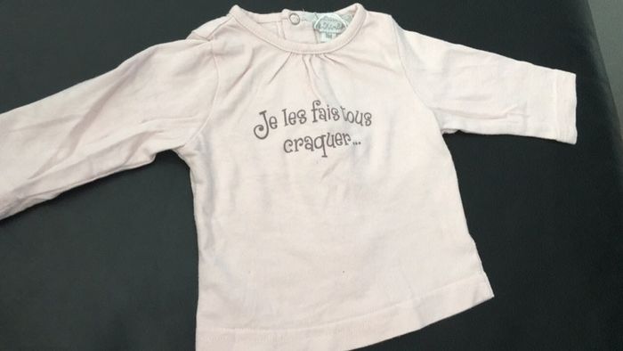 T-shirt à manches longues Fille 1 mois
