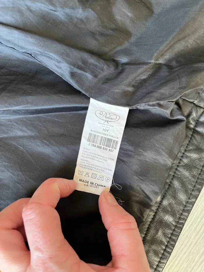 Veste fille 10 ans en similicuir - photo numéro 5
